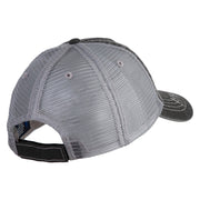 Fish Bone Patched Low Profile Special Cotton Mesh Cap - Black OSFM