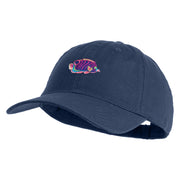 Tropical Fish Sea Life Iron On Patched 6 Panel Washed Low Profile Dad Hat - Navy OSFM