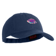 Tropical Fish Sea Life Iron On Patched 6 Panel Washed Low Profile Dad Hat - Navy OSFM