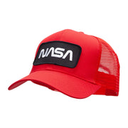 NASA Black and White Logo Embroidered Patched Mesh Back Cap