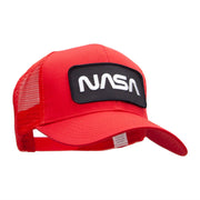 NASA Black and White Logo Embroidered Patched Mesh Back Cap