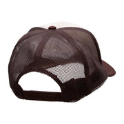 Surfboard in Sands Patched Two Tone Polyester 5 Panel Foam Front Mesh Back Cap