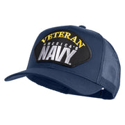 Veteran America's Navy Patched Solid Cotton Twill Mesh Prostyle Cap - Navy OSFM
