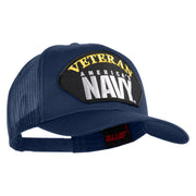 Veteran America's Navy Patched Solid Cotton Twill Mesh Prostyle Cap - Navy OSFM
