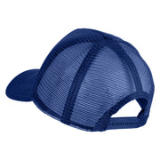 Fly White Patched Summer Foam Mesh Trucker Cap - Royal OSFM