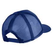 Fly White Patched Summer Foam Mesh Trucker Cap - Royal OSFM
