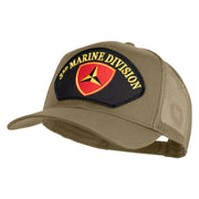 3rd Marine Division Patched Solid Cotton Twill Mesh Prostyle Cap - Khaki OSFM