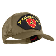 3rd Marine Division Patched Solid Cotton Twill Mesh Prostyle Cap - Khaki OSFM