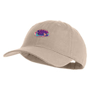 Tropical Fish Sea Life Iron On Patched 6 Panel Washed Low Profile Dad Hat - Khaki OSFM