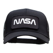 NASA Black and White Logo Embroidered Patched Mesh Back Cap