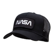 NASA Black and White Logo Embroidered Patched Mesh Back Cap