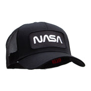 NASA Black and White Logo Embroidered Patched Mesh Back Cap