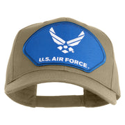 U.S. Air Force Blue Patched Solid Cotton Twill Pro Style Cap - Khaki OSFM