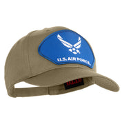 U.S. Air Force Blue Patched Solid Cotton Twill Pro Style Cap - Khaki OSFM