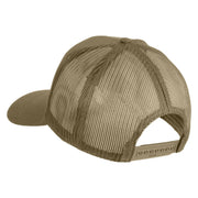 Veteran America's Navy Patched Solid Cotton Twill Mesh Prostyle Cap - Khaki OSFM