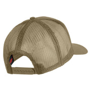 Veteran America's Navy Patched Solid Cotton Twill Mesh Prostyle Cap - Khaki OSFM