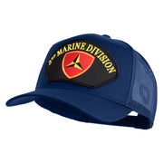 3rd Marine Division Patched Solid Cotton Twill Mesh Prostyle Cap - Royal OSFM