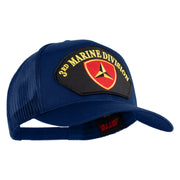 3rd Marine Division Patched Solid Cotton Twill Mesh Prostyle Cap - Royal OSFM