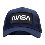 NASA Black and White Logo Embroidered Patched Mesh Back Cap