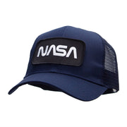 NASA Black and White Logo Embroidered Patched Mesh Back Cap