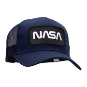 NASA Black and White Logo Embroidered Patched Mesh Back Cap