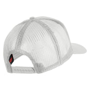 Veteran America's Navy Patched Solid Cotton Twill Mesh Prostyle Cap - White OSFM