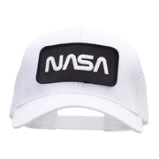 NASA Black and White Logo Embroidered Patched Mesh Back Cap