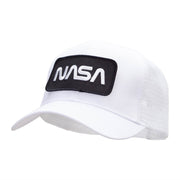 NASA Black and White Logo Embroidered Patched Mesh Back Cap