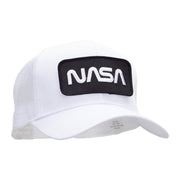 NASA Black and White Logo Embroidered Patched Mesh Back Cap