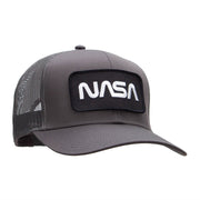 NASA Black and White Logo Embroidered Patched Mesh Back Cap