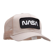 NASA Black and White Logo Embroidered Patched Mesh Back Cap