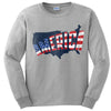 America Country Silhouette Ultra Cotton Long Sleeve Graphic Shirt