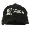 Abraham Lincoln Embroidered Washed Cap