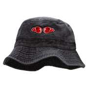 Touching Boxing Gloves Embroidered Bucket Hat