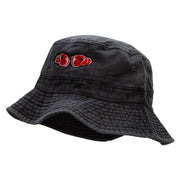 Touching Boxing Gloves Embroidered Bucket Hat