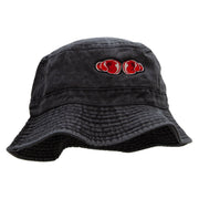 Touching Boxing Gloves Embroidered Bucket Hat