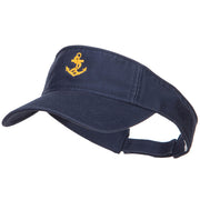 Anchor Logo Embroidered Cotton Washed Visor