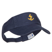 Anchor Logo Embroidered Cotton Washed Visor