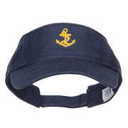 Anchor Logo Embroidered Cotton Washed Visor