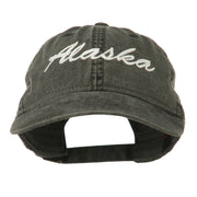 US State Alaska Embroidered Washed Cap