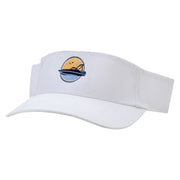 Perfect Boat Day Embroidered Cotton Twill Sun Visor - White OSFM