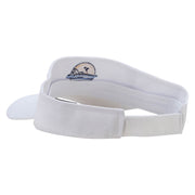 Perfect Boat Day Embroidered Cotton Twill Sun Visor - White OSFM