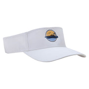 Perfect Boat Day Embroidered Cotton Twill Sun Visor - White OSFM