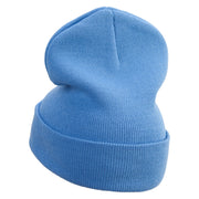 Golden Rescue Squad Embroidered 12 Inch Long Knitted Beanie - Sky-Blue OSFM