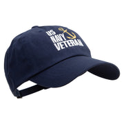 U.S. Navy Veteran Unstructured Low Profile 6 panel Cotton Cap - Navy OSFM