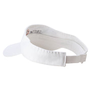 Streetball Embroidered Pro Style Cotton Twill Washed Visor - White OSFM