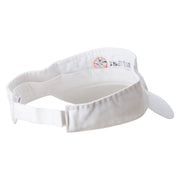 Streetball Embroidered Pro Style Cotton Twill Washed Visor - White OSFM