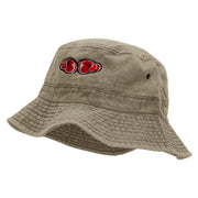 Touching Boxing Gloves Embroidered Bucket Hat