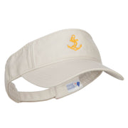 Anchor Logo Embroidered Cotton Washed Visor