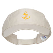 Anchor Logo Embroidered Cotton Washed Visor